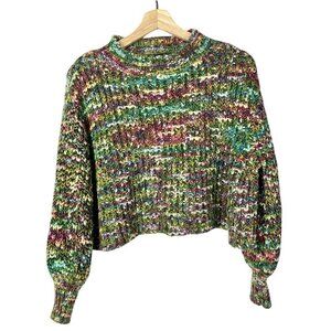 Code X Mode Nordstrom Colorful Knit Cropped Pullover Sweater S